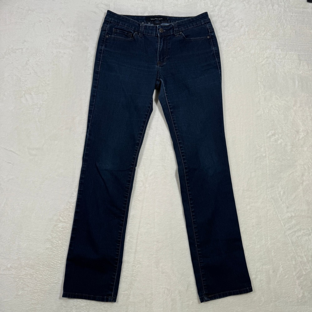 Calvin Klein Jeans Denim Women 6 Dark Wash Straight Leg Stretch Indigo